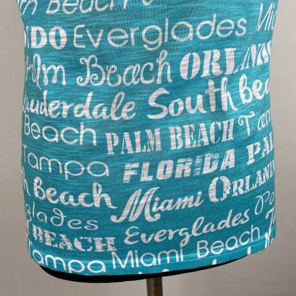 Sweet Gisele M Florida Themed Rhinestone Accented T-Shirt Beach Vacation - Picture 9 of 12